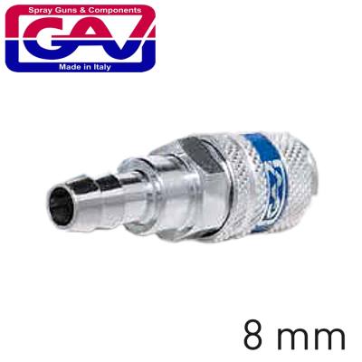 HARDENED STEEL QUICK COUPLER 8MM HOSE TAIL — image 1