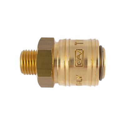 BRASS MALE QUICK COUPLER 1/4'M GERMAN — image 1