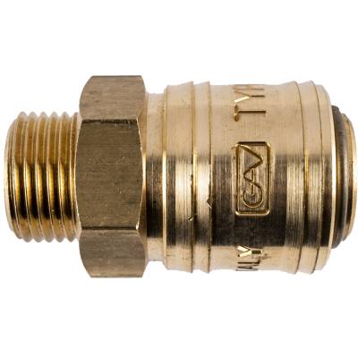 BRASS MALE QUICK COUPLER 3/8'M GERMAN — image 1