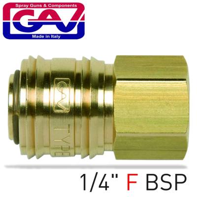 BRASS QUICK COUPLER 1/4'F GERMAN — image 1