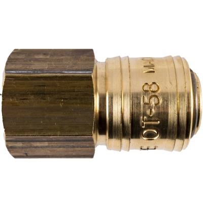 BRASS FEMALE QUICK COUPLER 1/2'F GERMAN — image 1
