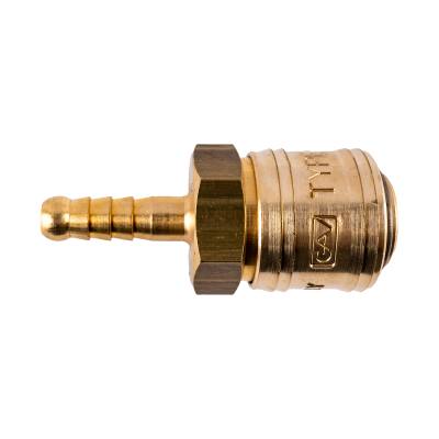 BRASS QUICK COUPLER 6MM HOSE GERMAN — image 1