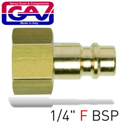 BRASS CONNECTOR 1/4'F GERMAN — image 1