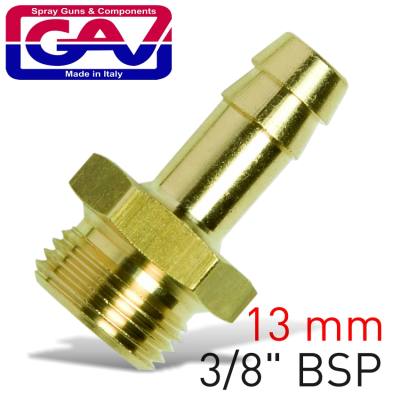 BRASS HOSE TAIL 3/8 M X13MM — image 1