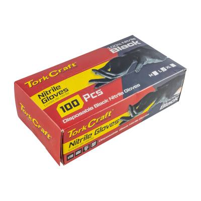 NITRILE GLOVE L/DUTY LARGE BLACK 100PC T/BOX — image 1