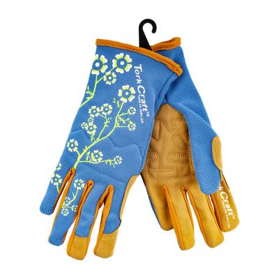 LADIES SLIM FIT MEDIUM GARDEN GLOVES BLUE — image 1