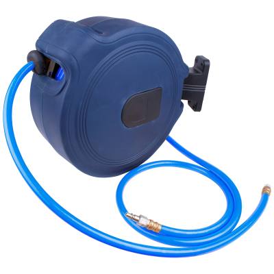 AIR HOSE REEL 15M X 9.5MM(3/8) PU HOSE  P/P CASING WALL MOUNTED — image 1
