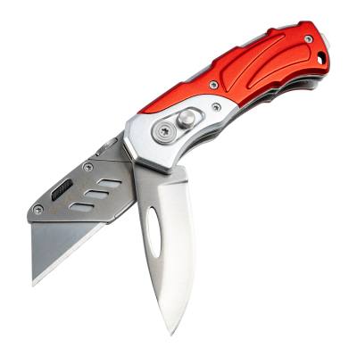 KNIFE UTILITY S/STEEL BLADES FOLDABLE WITH 5 SPARE BLADES — image 1
