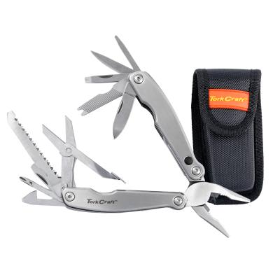 MULTITOOL SILVER MINI WITH LED LIGHT WITH NYLON POUCH IN BLISTER — image 1