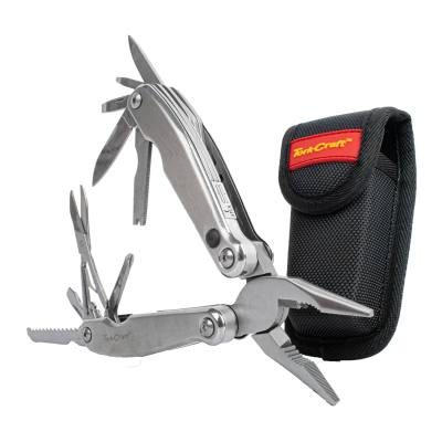 MULTITOOL SILVER WITH LED LIGHT & NYLON POUCH IN BLISTER — image 1