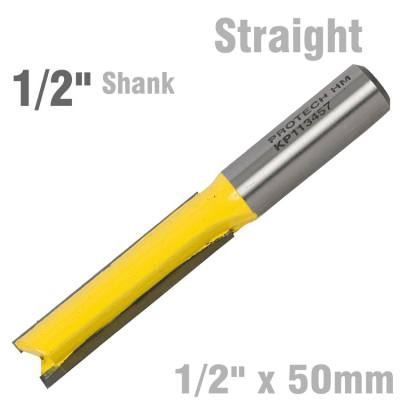 STRAIGHT BIT 1/2' X 50MM CUT 2 FLUTE 1/2'SHANK — image 1