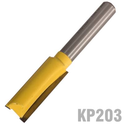 STRAIGHT BIT 3/8' (9.5MM) X 1'(25.4MM) TWO FLUTE 1/4' SHANK — image 1