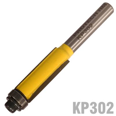 TRIM BIT 3/8' X 1'WITH BOTTOM BEARING 1/4' SHANK — image 1
