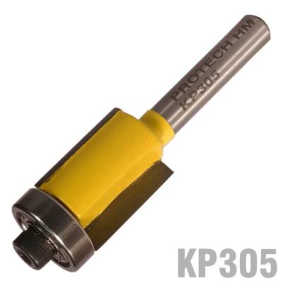 TRIM BIT 16MM X 20MM WITH BOTTOM BEARING 1/4' SHANK — image 1