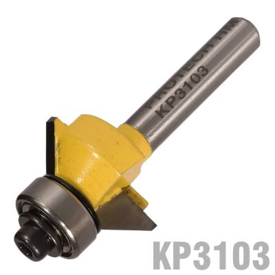 BEVEL TRIM 1/2' X 1/4' BOTTOM BEARING 45  1/4' SHANK — image 1