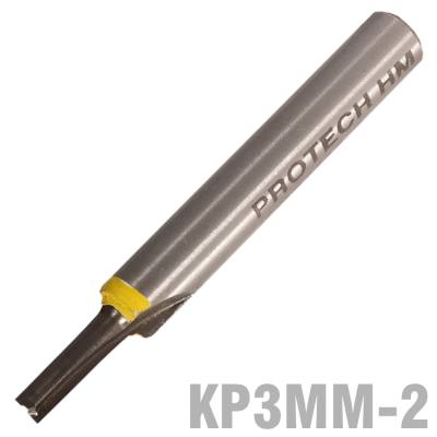 STRAIGHT BIT 3MM X 1/2' TWO FLUTE SOLID CARBIDE 1/4'SHANK — image 1