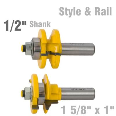 STYLE & RAIL SET 1 5/8' X 1' TWO PIECE OGEE 1/2' SHANK — image 1