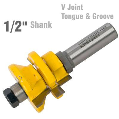 V JOINT TONGUE & GROOVE ASSEMBLY 1/2' SHANK — image 1