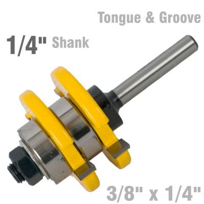 TONGUE & GROOVE ASSEMBLY 3/8' X 1/4' 1/4' SHANK — image 1
