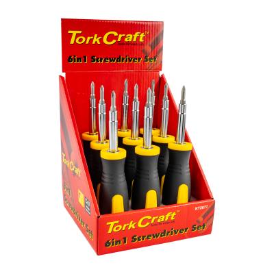 SCREWDRIVER 6 IN 1 CRV BITS PER BOX OF 9 — image 1