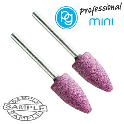 RUBY GRINDING STONES 10X20MM. BULLET.SH3MM.2PCS — image 1