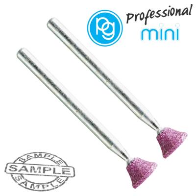 RUBY GRINDING STONES 8X6MM.REVERSE TAPER.SH3MM.2PCS — image 1