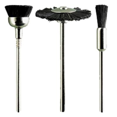 ASSORTED BLACK BRISTLE BRUSHES. 3PCS — image 1