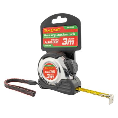 MEASURING TAPE SELF LOCK 3M X 16MM S/S & RUBBER CASING MATT FINISH — image 1
