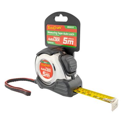 MEASURING TAPE SELF LOCK 5M X 19MM S/S & RUBBER CASING MATT FINISH — image 1