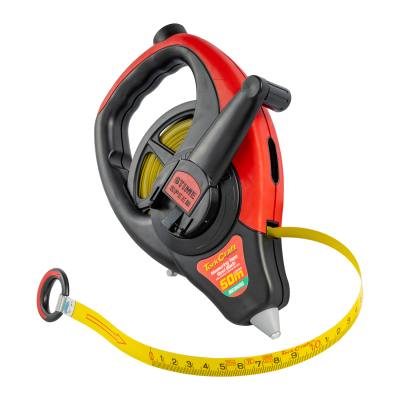 MEASURING TAPE STEEL BLADE 50M X 13MM CO-MOLDED RUBBER CASING — image 1