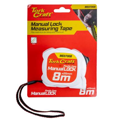 MEASURING TAPE M/LOCK 8M X 25MM PLASTIC CASING — image 1