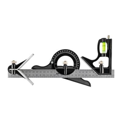 COMBINATION SQUARE & PROTRACTOR 3PC SET — image 1