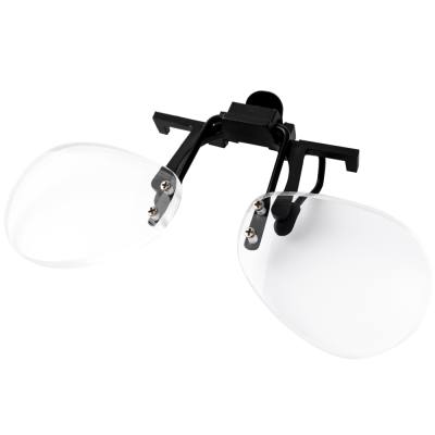 FLIP & FOCUS CLIP ON MAGNIFIER (2.5)  IN PLASTIC SLEEVE — image 1