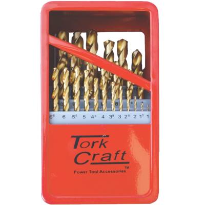 DRILL BIT SET 25PCE TIN. COATED METAL CASE — image 1
