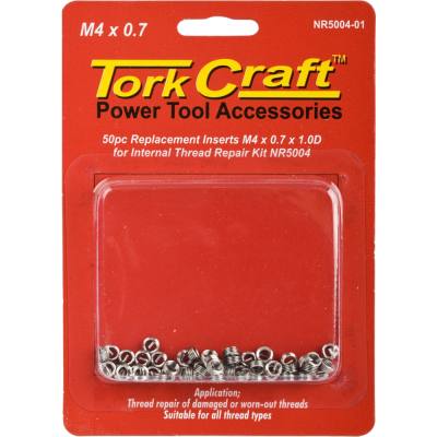 THREAD REPAIR M4 X 0.7 X 4MM REPL INSERTS FOR NR5004 50PCS — image 1