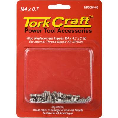 THREAD REPAIR M4 X 0.7 X 8MM REPL INSERTS FOR NR5004 50PCS — image 1