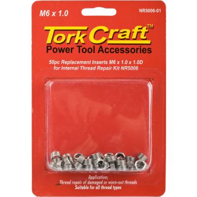 THREAD REPAIR M6 X 1.0 X 6MM REPL INSERTS FOR NR5006 50PCS — image 1