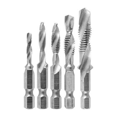 DRILL TAP HSS 5PC SET METRIC M4/M5/M6/M8/M10 3-IN-1 — image 1
