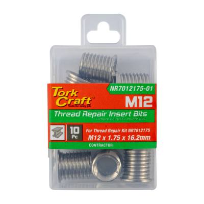 REPL. INSERT 10PC M12 X 1.5 X 9.2MM S/STEEL FOR NR701215 — image 1