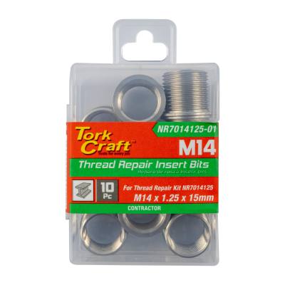 REPL. INSERT 10PC M14 X 1.25 X 15MM S/STEEL FOR NR7014125 — image 1