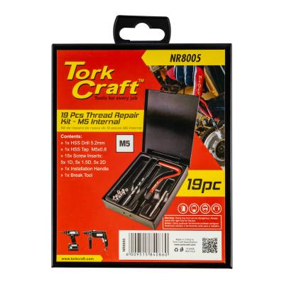 THREAD REPAIR KIT 19PC M5 X 0.8MM INTERNAL (METAL BOX) — image 1