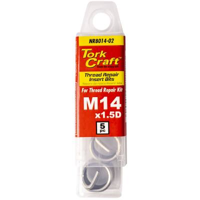 THREAD REPAIR KIT M14 X 1.5D REPLACEMENT INSERTS 5PCE — image 1