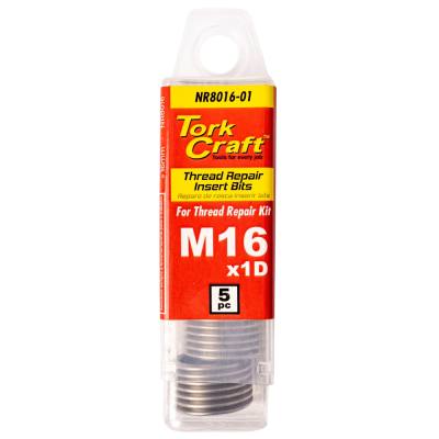 THREAD REPAIR KIT M16 X 1D REPLACEMENT INSERTS 5PCE — image 1