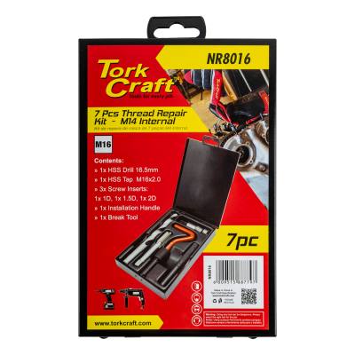 THREAD REPAIR KIT 7PC M16 X 2.0MM INTERNAL (METAL BOX) — image 1