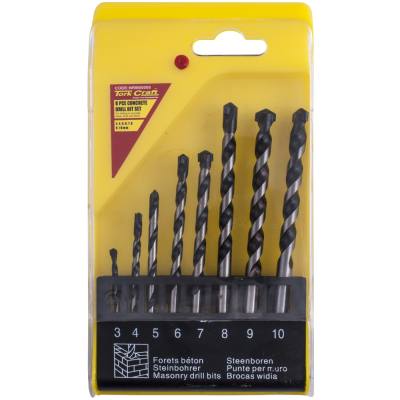 MASONRY DRILL BIT SET 8PC 3-4-5-6-7-8-9-10MM — image 1