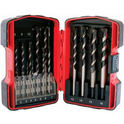 MASONRY DRILL BIT SET 16PC 3 - 16mm IN PLASTIC CASE — image 1