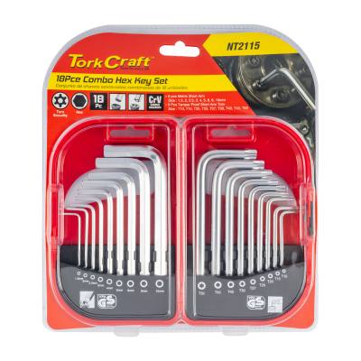 18PC COMBO HEX KEY CHROME VANADIUM SET — image 1