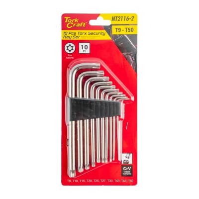 10PC TORX-SECURITY SET T9-T50 CR-V CARDED — image 1