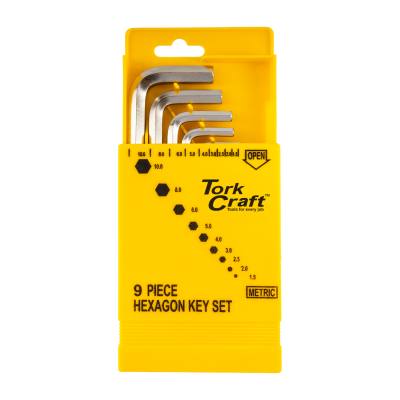9PC HEX KEY SET 1.5-10MM CR-V IN PLASTIC CASE — image 1
