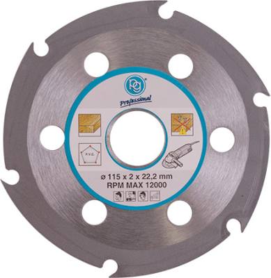 BLADE 6 TEETH 115MM FOR WOOD ON ANGLE GRINDER — image 1